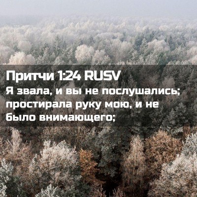 Picture 02 - Притчи 1:24 RUSV - Я звала, и вы не - Bible Verse Picture