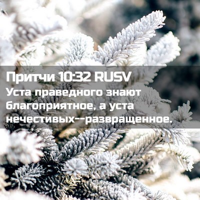 Picture 02 - Притчи 10:32 RUSV - Уста праведного знают - Bible Verse Picture