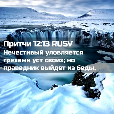 Picture 02 - Притчи 12:13 RUSV - Нечестивый уловляется - Bible Verse Picture