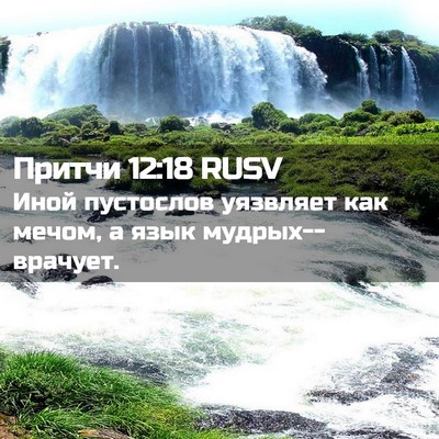 Picture 02 - Притчи 12:18 RUSV - Иной пустослов уязвляет - Bible Verse Picture