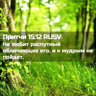 Picture 02 - Притчи 15:12 RUSV - Не любит распутный - Bible Verse Picture