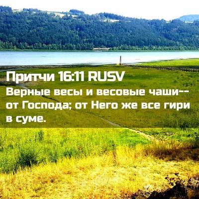 Picture 02 - Притчи 16:11 RUSV - Верные весы и весовые - Bible Verse Picture