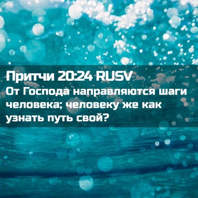 Picture 02 - Притчи 20:24 RUSV - От Господа направляются - Bible Verse Picture