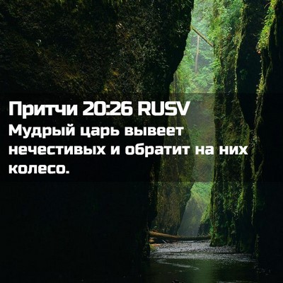 Picture 02 - Притчи 20:26 RUSV - Мудрый царь вывеет - Bible Verse Picture