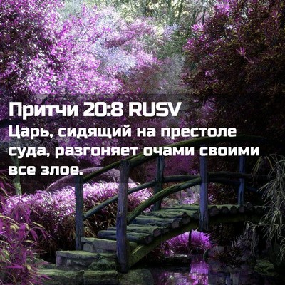 Picture 02 - Притчи 20:8 RUSV - Царь, сидящий на престоле - Bible Verse Picture