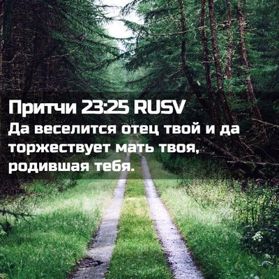Picture 02 - Притчи 23:25 RUSV - Да веселится отец твой и да - Bible Verse Picture