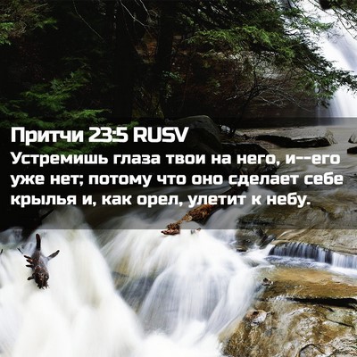 Picture 02 - Притчи 23:5 RUSV - Устремишь глаза твои на - Bible Verse Picture