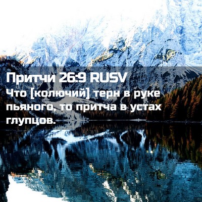 Picture 02 - Притчи 26:9 RUSV - Что [колючий] терн в руке - Bible Verse Picture