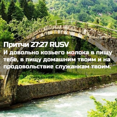 Picture 02 - Притчи 27:27 RUSV - И довольно козьего молока - Bible Verse Picture