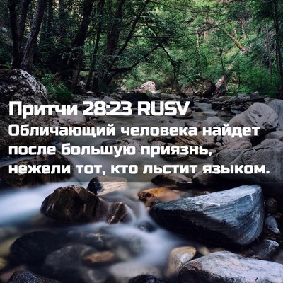 Picture 02 - Притчи 28:23 RUSV - Обличающий человека - Bible Verse Picture