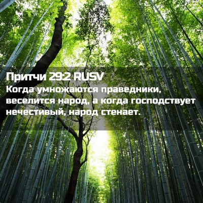 Picture 02 - Притчи 29:2 RUSV - Когда умножаются - Bible Verse Picture