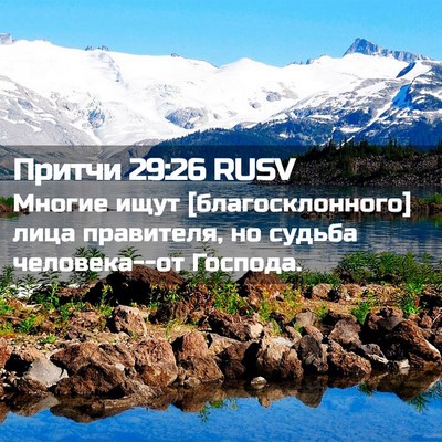 Picture 02 - Притчи 29:26 RUSV - Многие ищут - Bible Verse Picture