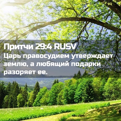Picture 02 - Притчи 29:4 RUSV - Царь правосудием - Bible Verse Picture