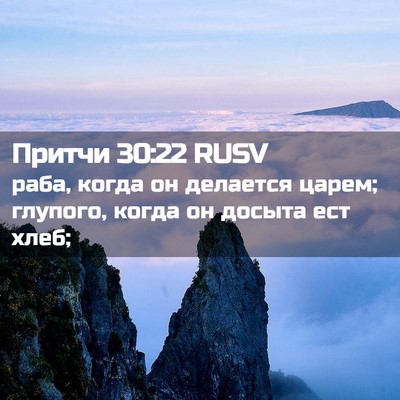 Picture 02 - Притчи 30:22 RUSV - раба, когда он делается - Bible Verse Picture