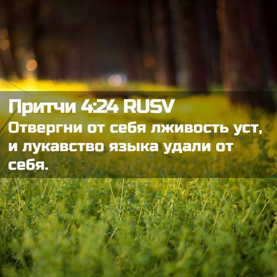 Picture 02 - Притчи 4:24 RUSV - Отвергни от себя лживость - Bible Verse Picture