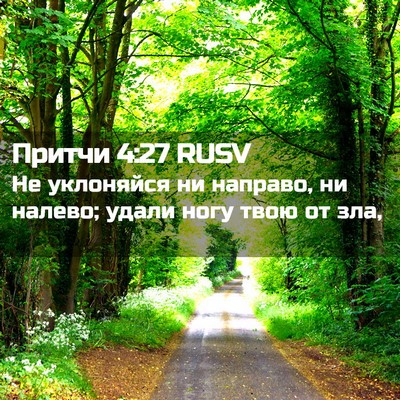Picture 02 - Притчи 4:27 RUSV - Не уклоняйся ни направо, ни - Bible Verse Picture