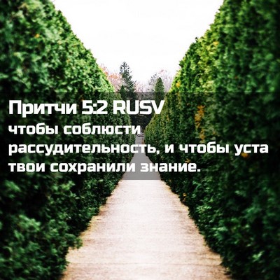 Picture 02 - Притчи 5:2 RUSV - чтобы соблюсти - Bible Verse Picture