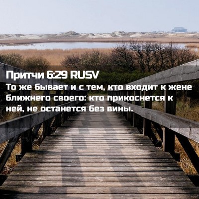 Picture 02 - Притчи 6:29 RUSV - То же бывает и с тем, кто - Bible Verse Picture