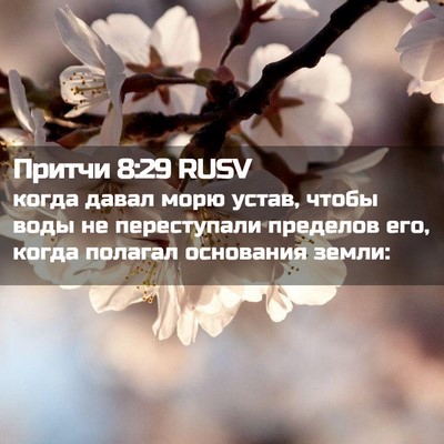 Picture 02 - Притчи 8:29 RUSV - когда давал морю устав, - Bible Verse Picture