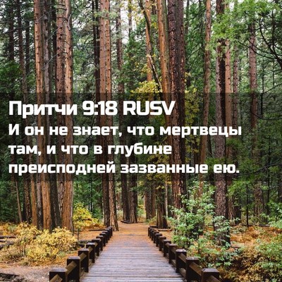 Picture 02 - Притчи 9:18 RUSV - И он не знает, что мертвецы - Bible Verse Picture
