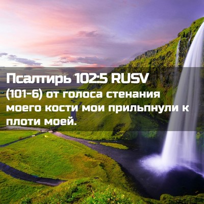 Picture 02 - Псалтирь 102:5 RUSV - (101-6) от голоса стенания - Bible Verse Picture