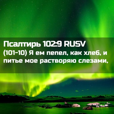 Picture 02 - Псалтирь 102:9 RUSV - (101-10) Я ем пепел, как хлеб, и - Bible Verse Picture