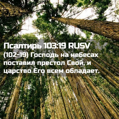 Picture 02 - Псалтирь 103:19 RUSV - (102-19) Господь на небесах - Bible Verse Picture