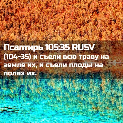 Picture 02 - Псалтирь 105:35 RUSV - (104-35) и съели всю траву на - Bible Verse Picture