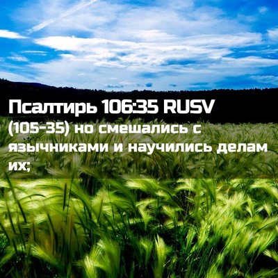 Picture 02 - Псалтирь 106:35 RUSV - (105-35) но смешались с - Bible Verse Picture