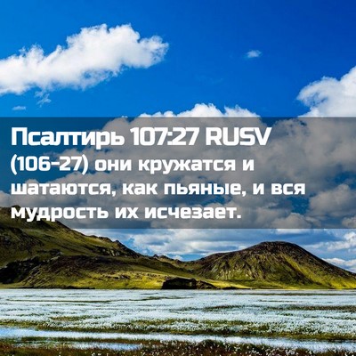 Picture 02 - Псалтирь 107:27 RUSV - (106-27) они кружатся и - Bible Verse Picture