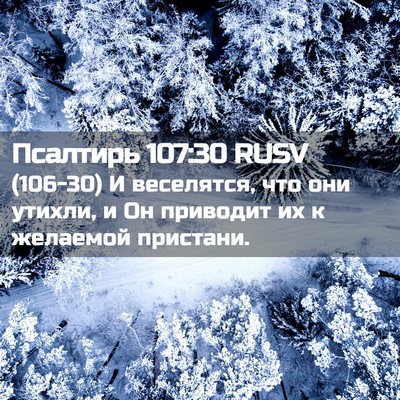 Picture 02 - Псалтирь 107:30 RUSV - (106-30) И веселятся, что они - Bible Verse Picture