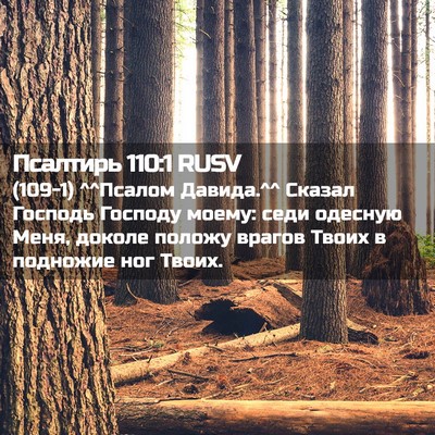 Picture 02 - Псалтирь 110:1 RUSV - (109-1) ^^Псалом Давида.^^ - Bible Verse Picture