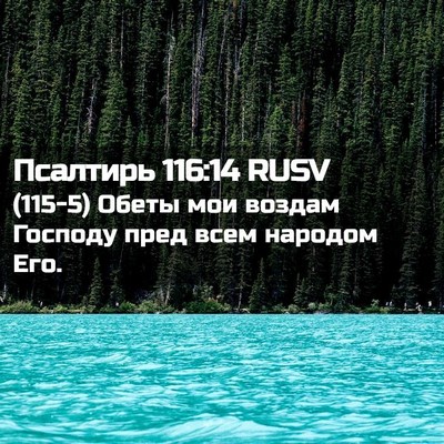 Picture 02 - Псалтирь 116:14 RUSV - (115-5) Обеты мои воздам - Bible Verse Picture