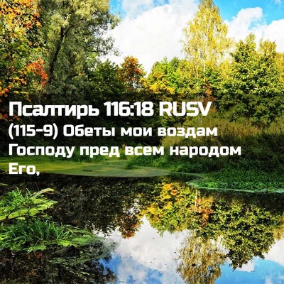 Picture 02 - Псалтирь 116:18 RUSV - (115-9) Обеты мои воздам - Bible Verse Picture