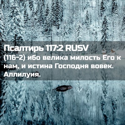 Picture 02 - Псалтирь 117:2 RUSV - (116-2) ибо велика милость Его - Bible Verse Picture