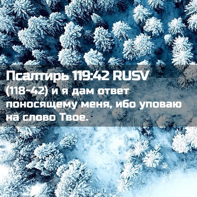 Picture 02 - Псалтирь 119:42 RUSV - (118-42) и я дам ответ - Bible Verse Picture