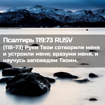 Picture 02 - Псалтирь 119:73 RUSV - (118-73) Руки Твои сотворили - Bible Verse Picture