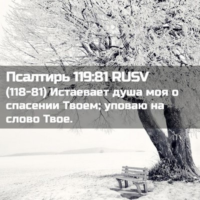 Picture 02 - Псалтирь 119:81 RUSV - (118-81) Истаевает душа моя о - Bible Verse Picture