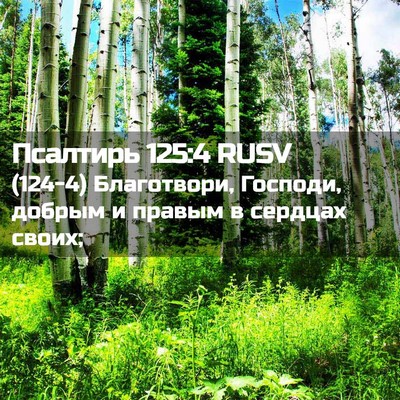 Picture 02 - Псалтирь 125:4 RUSV - (124-4) Благотвори, Господи, - Bible Verse Picture