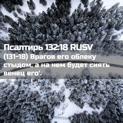 Picture 02 - Псалтирь 132:18 RUSV - (131-18) Врагов его облеку - Bible Verse Picture