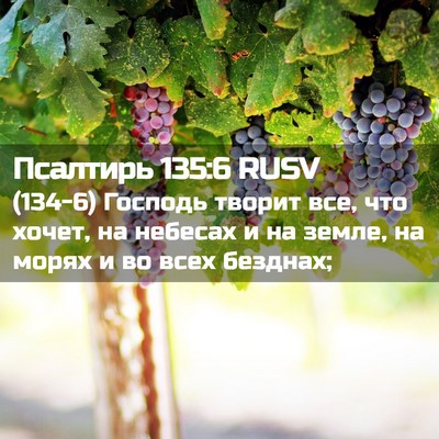 Picture 02 - Псалтирь 135:6 RUSV - (134-6) Господь творит все, - Bible Verse Picture
