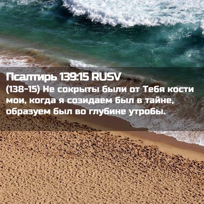 Picture 02 - Псалтирь 139:15 RUSV - (138-15) Не сокрыты были от - Bible Verse Picture