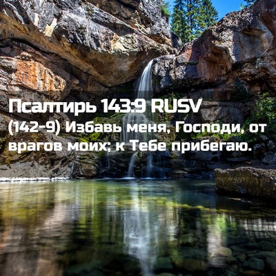 Picture 02 - Псалтирь 143:9 RUSV - (142-9) Избавь меня, Господи, - Bible Verse Picture