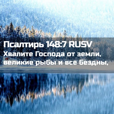 Picture 02 - Псалтирь 148:7 RUSV - Хвалите Господа от земли, - Bible Verse Picture