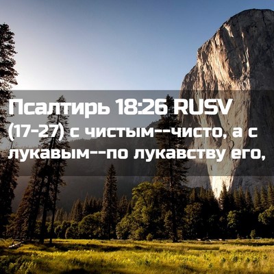 Picture 02 - Псалтирь 18:26 RUSV - (17-27) с чистым--чисто, а с - Bible Verse Picture