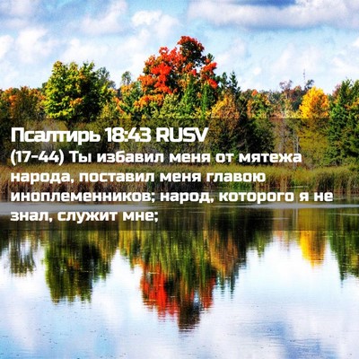 Picture 02 - Псалтирь 18:43 RUSV - (17-44) Ты избавил меня от - Bible Verse Picture