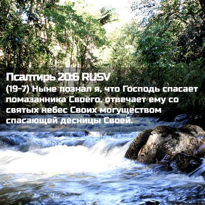 Picture 02 - Псалтирь 20:6 RUSV - (19-7) Ныне познал я, что - Bible Verse Picture