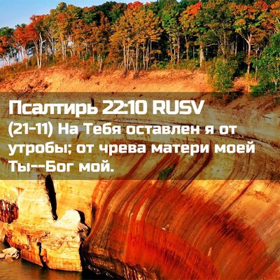 Picture 02 - Псалтирь 22:10 RUSV - (21-11) На Тебя оставлен я от - Bible Verse Picture