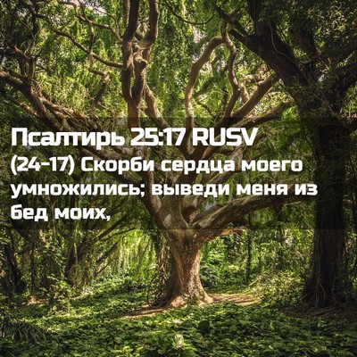 Picture 02 - Псалтирь 25:17 RUSV - (24-17) Скорби сердца моего - Bible Verse Picture