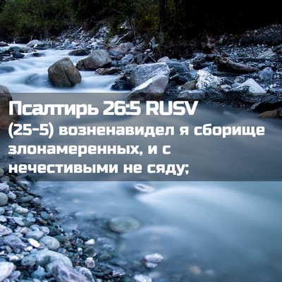 Picture 02 - Псалтирь 26:5 RUSV - (25-5) возненавидел я сборище - Bible Verse Picture